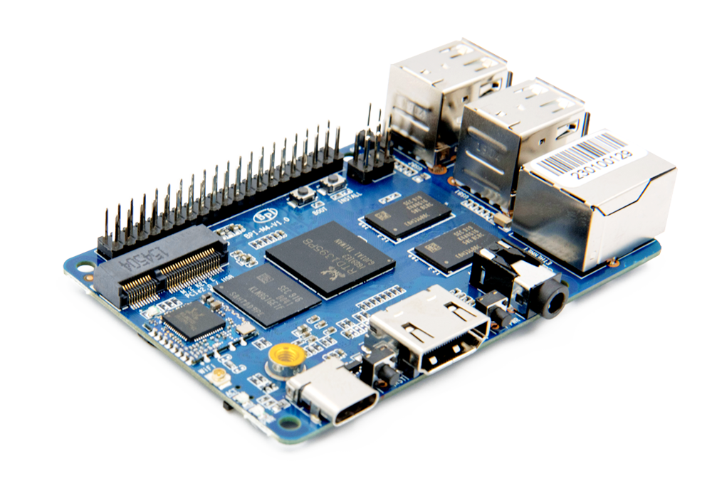 BananaPi M4, BPI M4, Cortex A53 Quad-Core, 8GB eMMC 1GB/2GB DDR