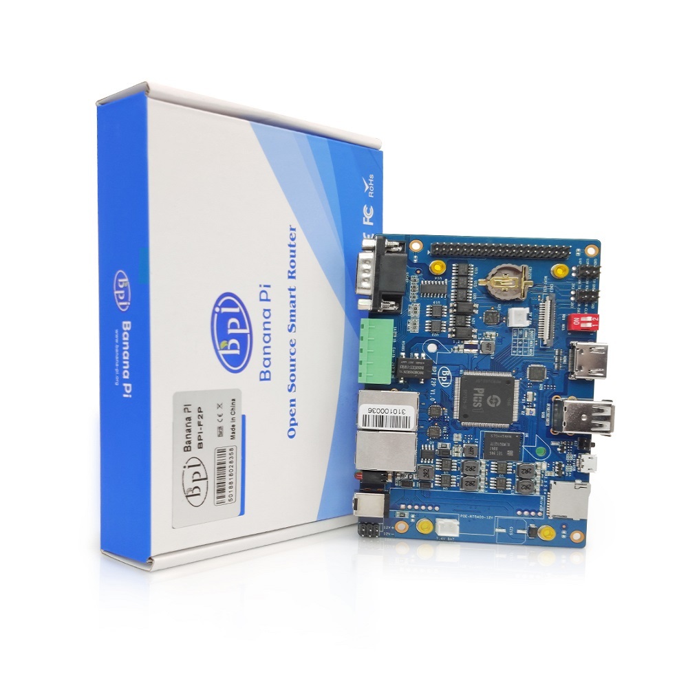 Banana Pi BPI F2P  Industrial Control Board 8GB eMMC Flash Sunplus SP7021 Quad-core Cortex-A7 Processor 512MB DDR3