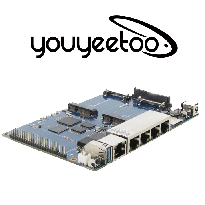 YOUYEETOO Banana Pi BPI-R64 With MT7615 Module R64 Metal Case