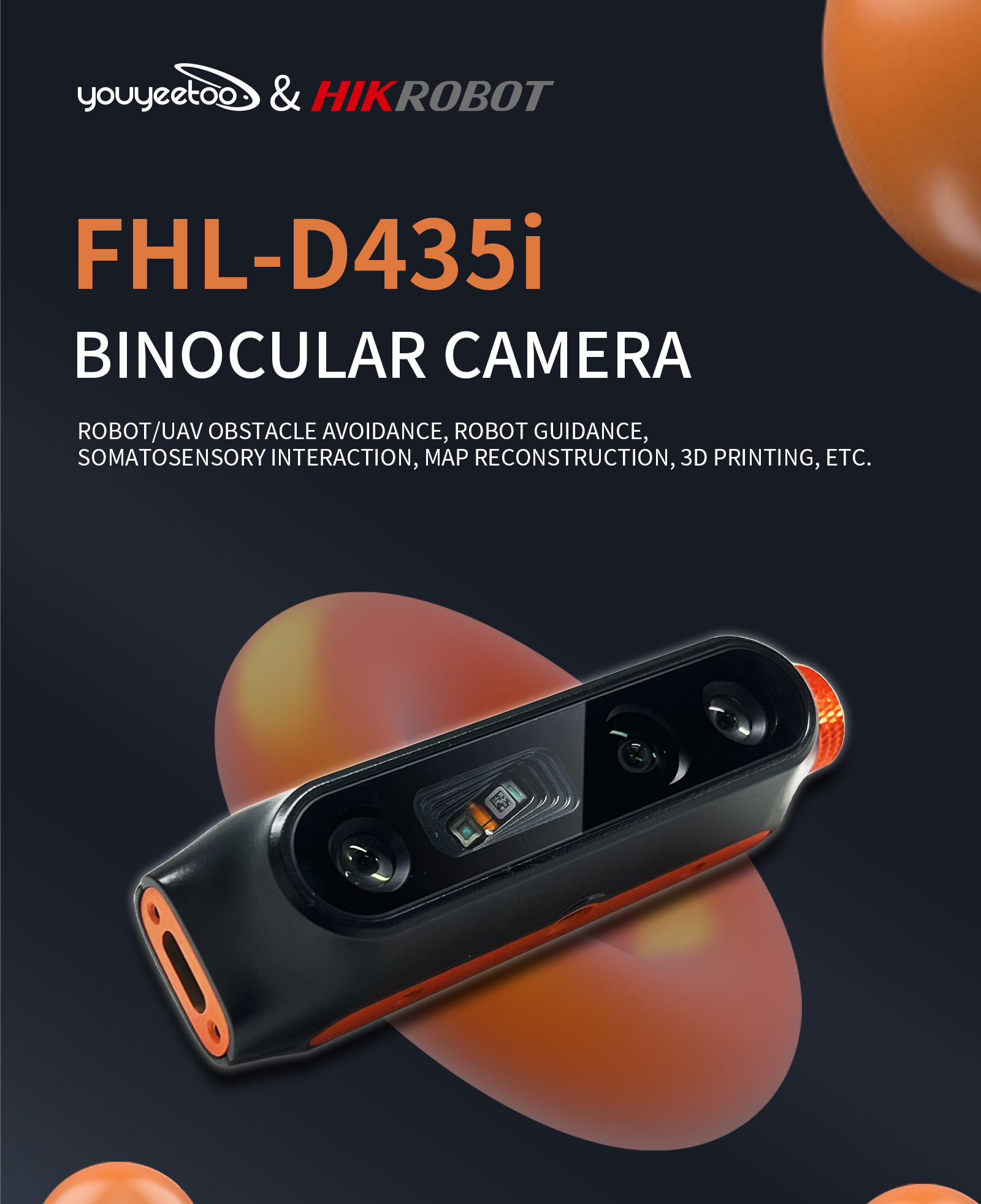 youyeetoo FHL-D435i Depth Camera Binocular Camera Intel