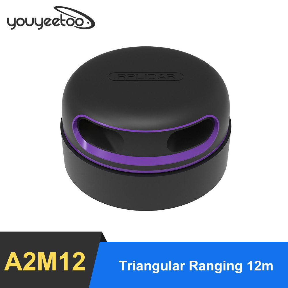 RPLIDAR A2M12 360 Degree Laser Range Scanne Triangular Ranging 12m lidar Mapper Rplidar Scanner Kit sensor measurement tool