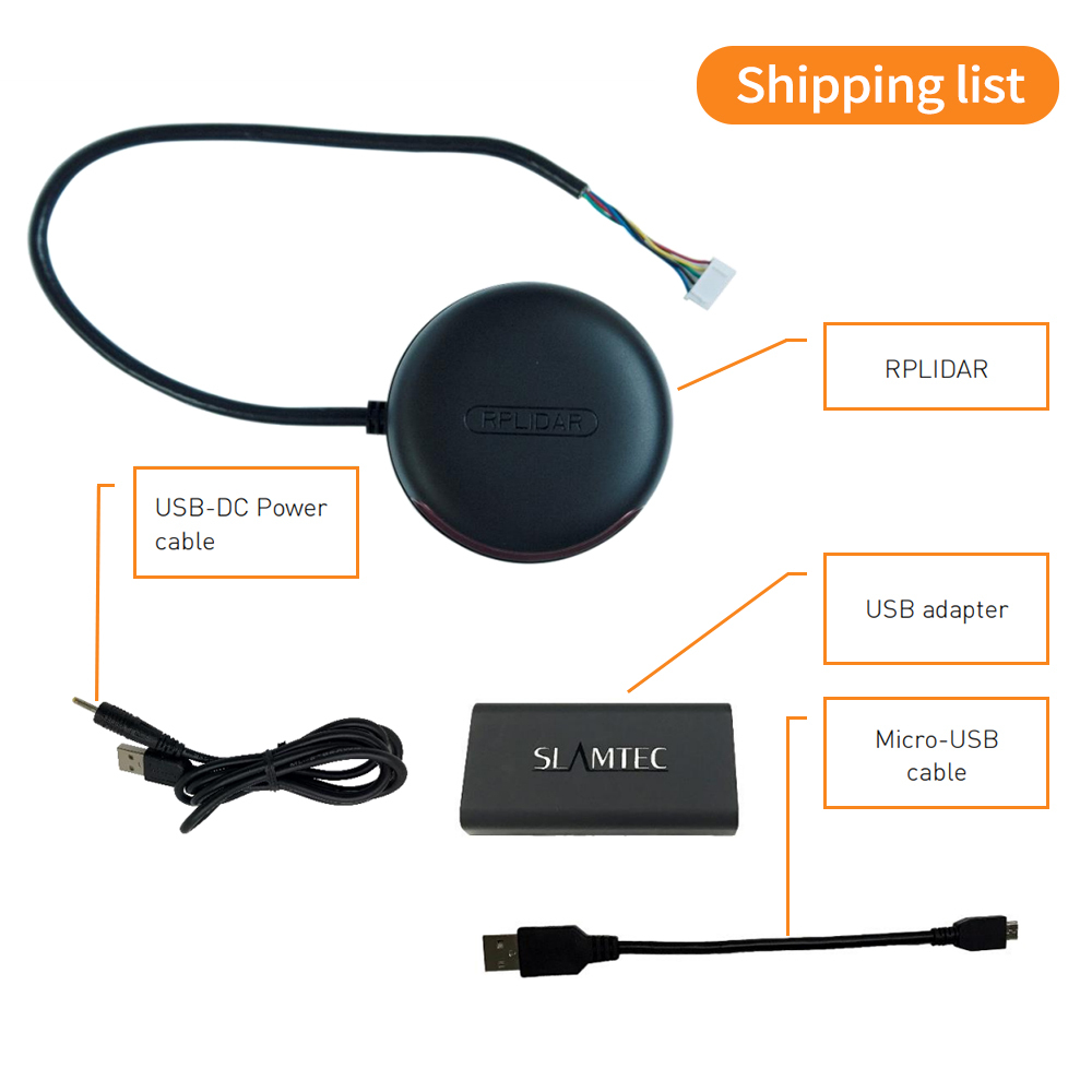 Slamtec RPLIDAR A3M1 2D Laser Range Sensor Kit,25meters Scanning Radius Lidar Module for Robot/Navigation AGV/UAV/Maker Education