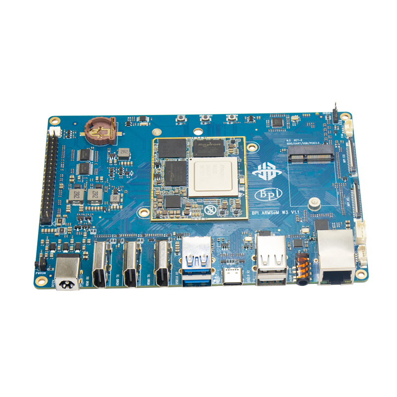 BPI-W3 SBC features Rockchip RK3588 SoM, M.2 NVMe socket, 2.5GbE, up to 8K@60 HDMI output and input