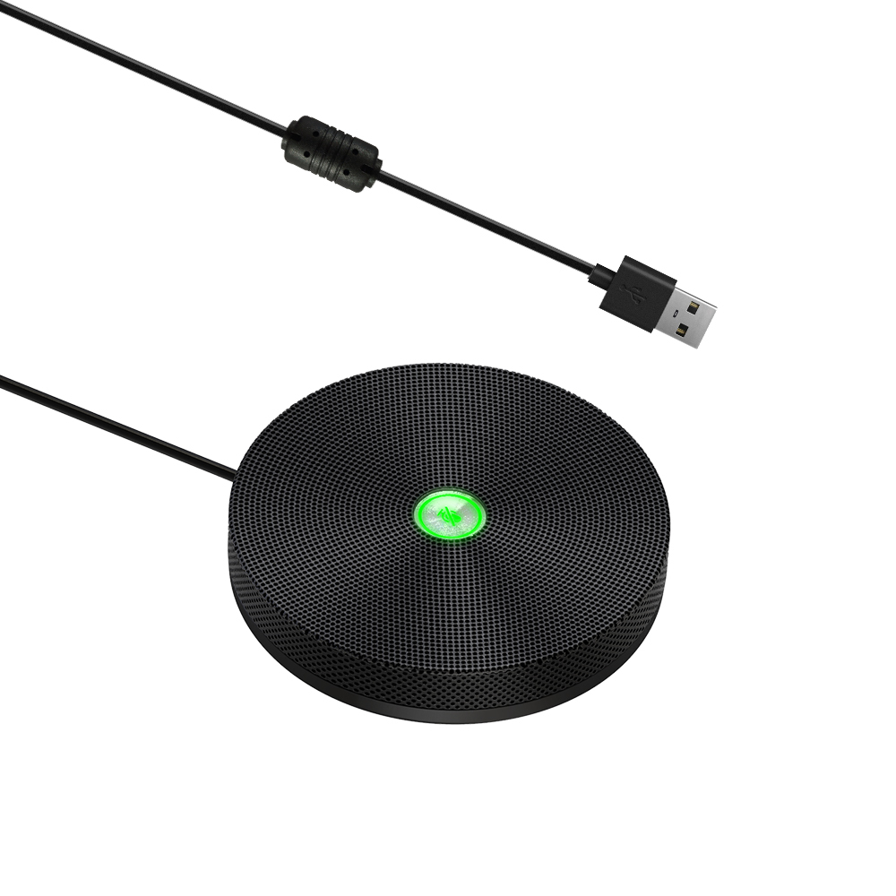 Conference Microphone, DM0 USB Computer Micro 360° Voice Pickup, Mute Function, Omnidirectional Mic for Laptop PC range up to 3m