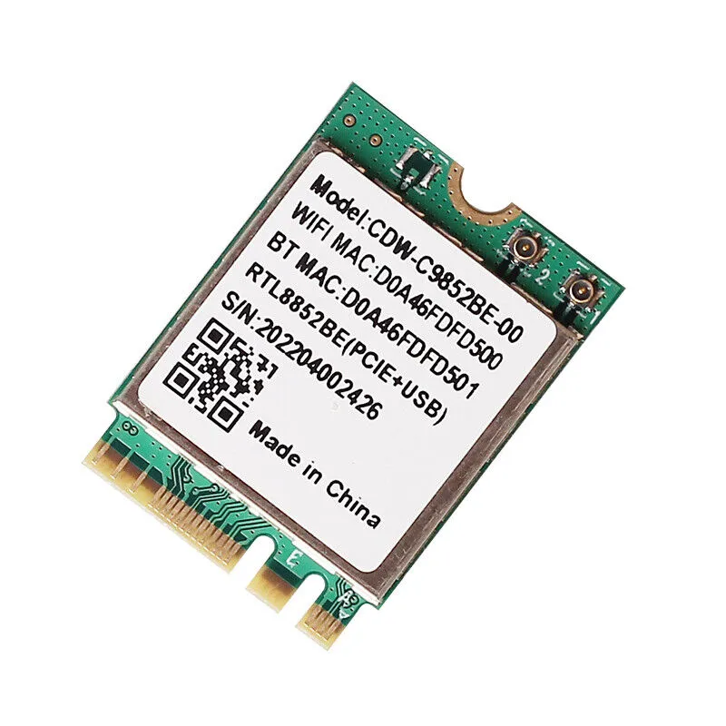 Wi-Fi 6 module CDW-C9852BE Realtek RTL8852BE NGFF M.2 2230 wifi card 2.4G/5GHzwifi Bluetooth 5.0
