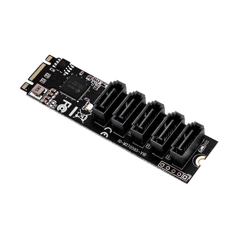 M-Key PCI Express To SATA SSD Adapter Card JMB585 Chipset