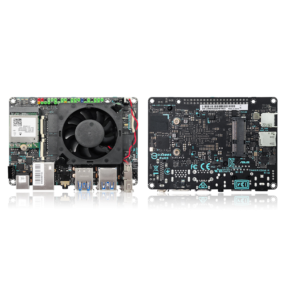 ASUS Tinker Edge R RK3399Pro Single Board Computer with Edge TPU AI Accelerator and Dual Camera Interface, Support 4K Decode