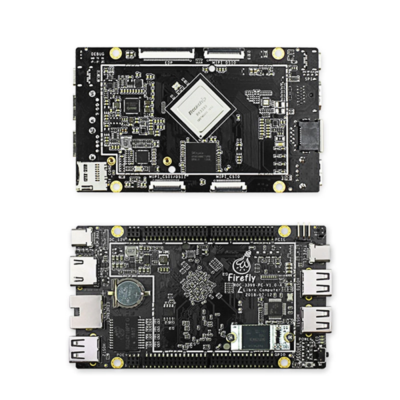 Firefly ROC-RK3399-PC Six-Core 64-Bit High-Performance 4GB LPDDR4 Dual-Channel 64-bit RAM Single Board Computer