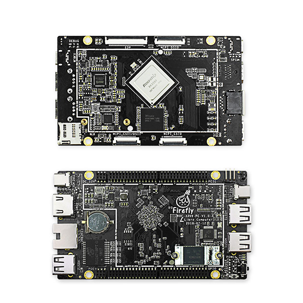 Firefly ROC-RK3399-PC Six-Core 64-Bit High-Performance 4GB LPDDR4 Dual-Channel 64-bit RAM Single Board Computer