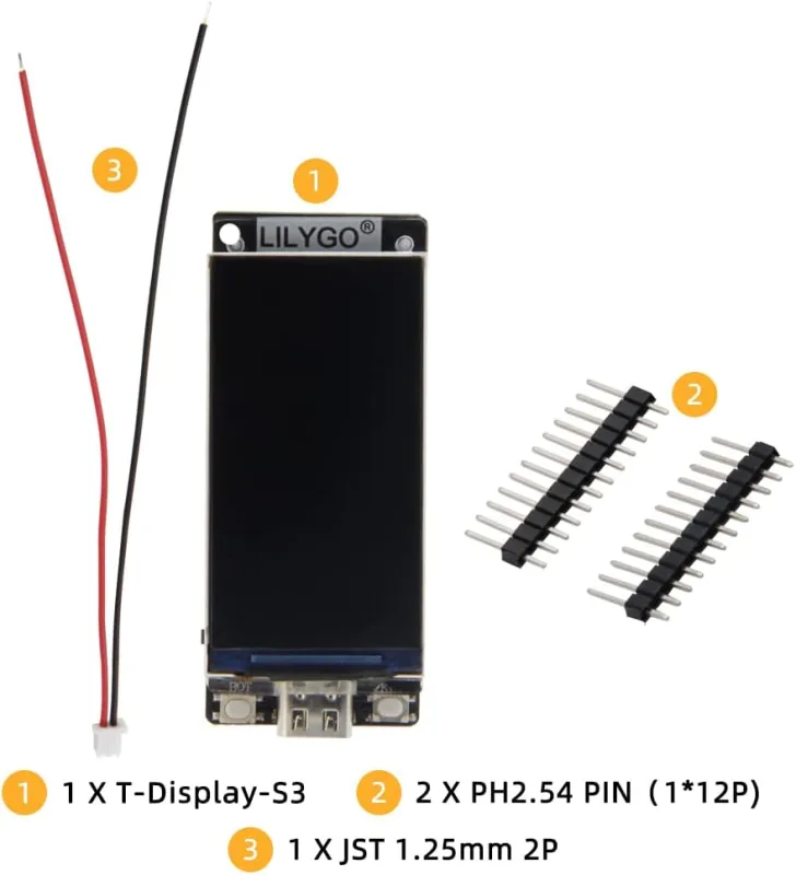 LILYGO T-Display-S3 ESP32-S3 1.9 inch ST7789 LCD Display TTGO Development Board