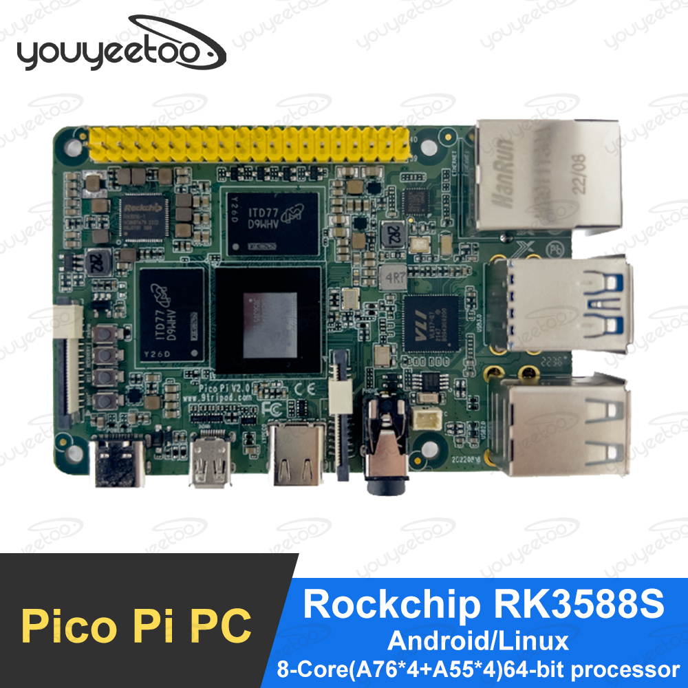 Youyeetoo Pico Pi PC RockChip RK3588S Single Board Computer Quad-Core Support Android,Buildroot,Debian 3588S Raspberry PI