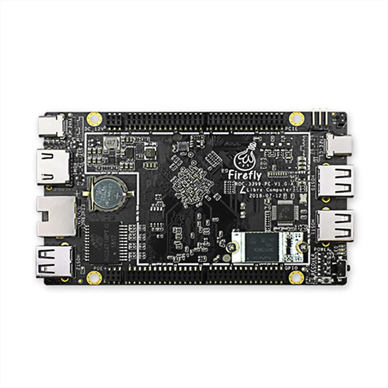 Firefly ROC-RK3399-PC Six-Core 64-Bit High-Performance 4GB LPDDR4 Dual-Channel 64-bit RAM Single Board Computer