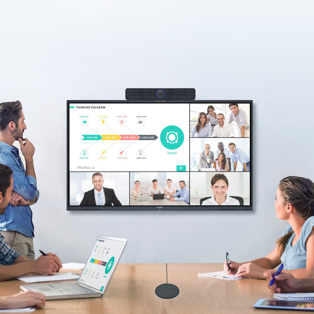 youyeetoo TB5 webcam 4k Ai Video Bar DSP Processor 116° Wide-view angle 5 Meters Pickup Range 1080P ePTZ Camera for Video Conference