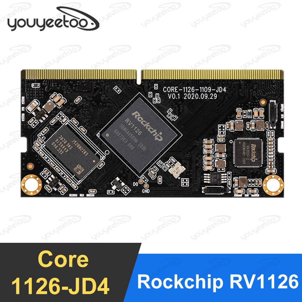 youyeetoo Core-1126-JD4 NPU 2.0Tops Rockchip RV1126 integrates NEON and FPU RISC-V MCU 1GB / 2GB DDR4 supports Buildroot+QT OS