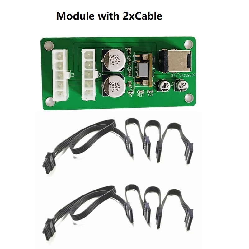 SATA Power Module - 12V DC5525 Input , Support up to 8xSATA