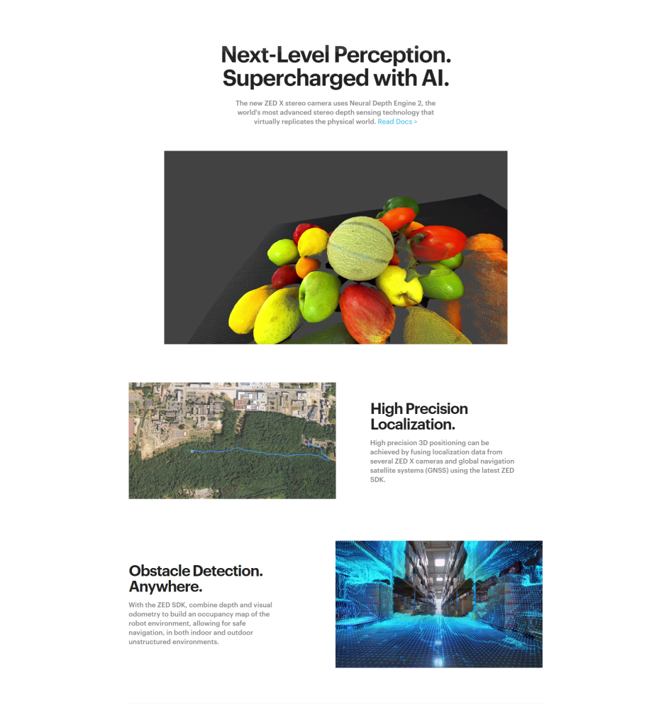 ZED X Stereo Camera,IP66,Color Global Shutter 1200P@60fps,Ready for field operation