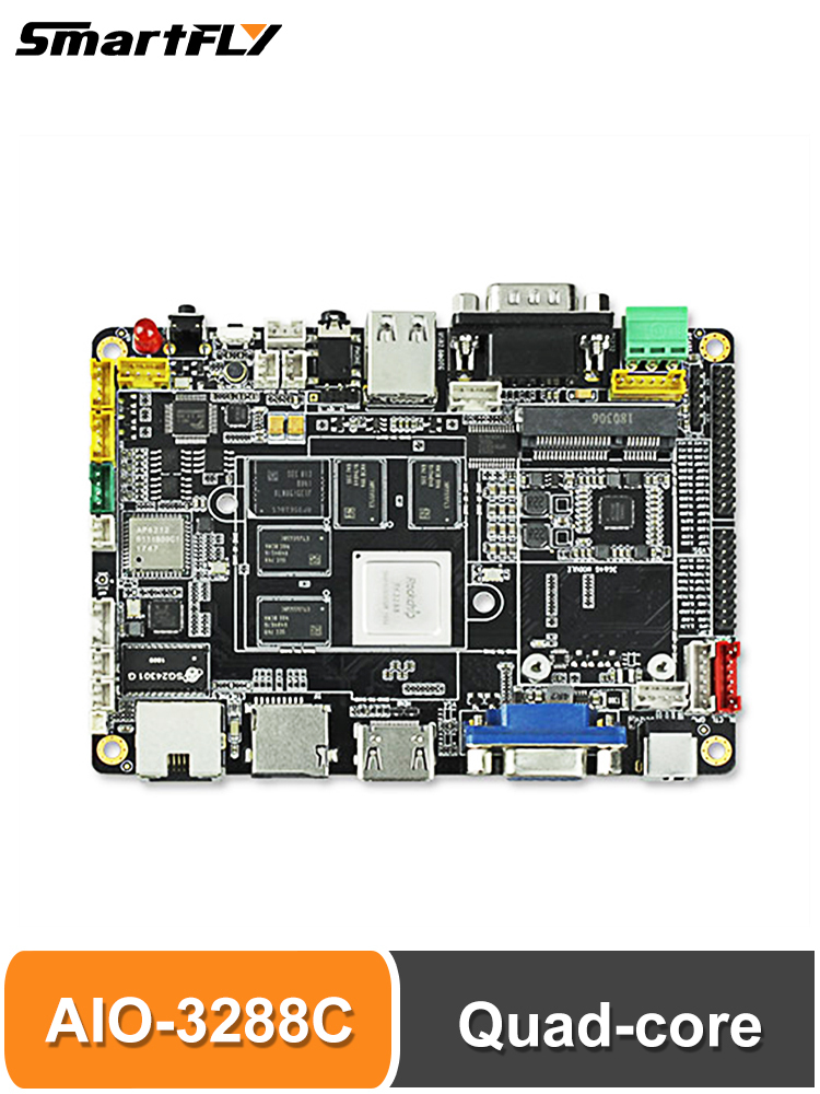 firefly AIO-3288C with RK3288 quad-core Cortex-A17 processor, frequency up to 1.8GHz, integrated quad-core Mali-T764 GPU Single Board Computer