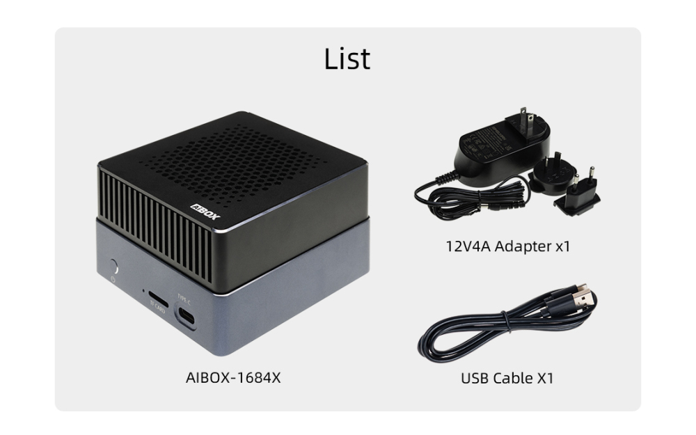 32 TOPS AI Box - AIBOX-1684X , SOPHON BM1684X, Private deployment AI LLama3 LLaMa2 ChatGLM Qwen CNND TensorFlow PyTorch