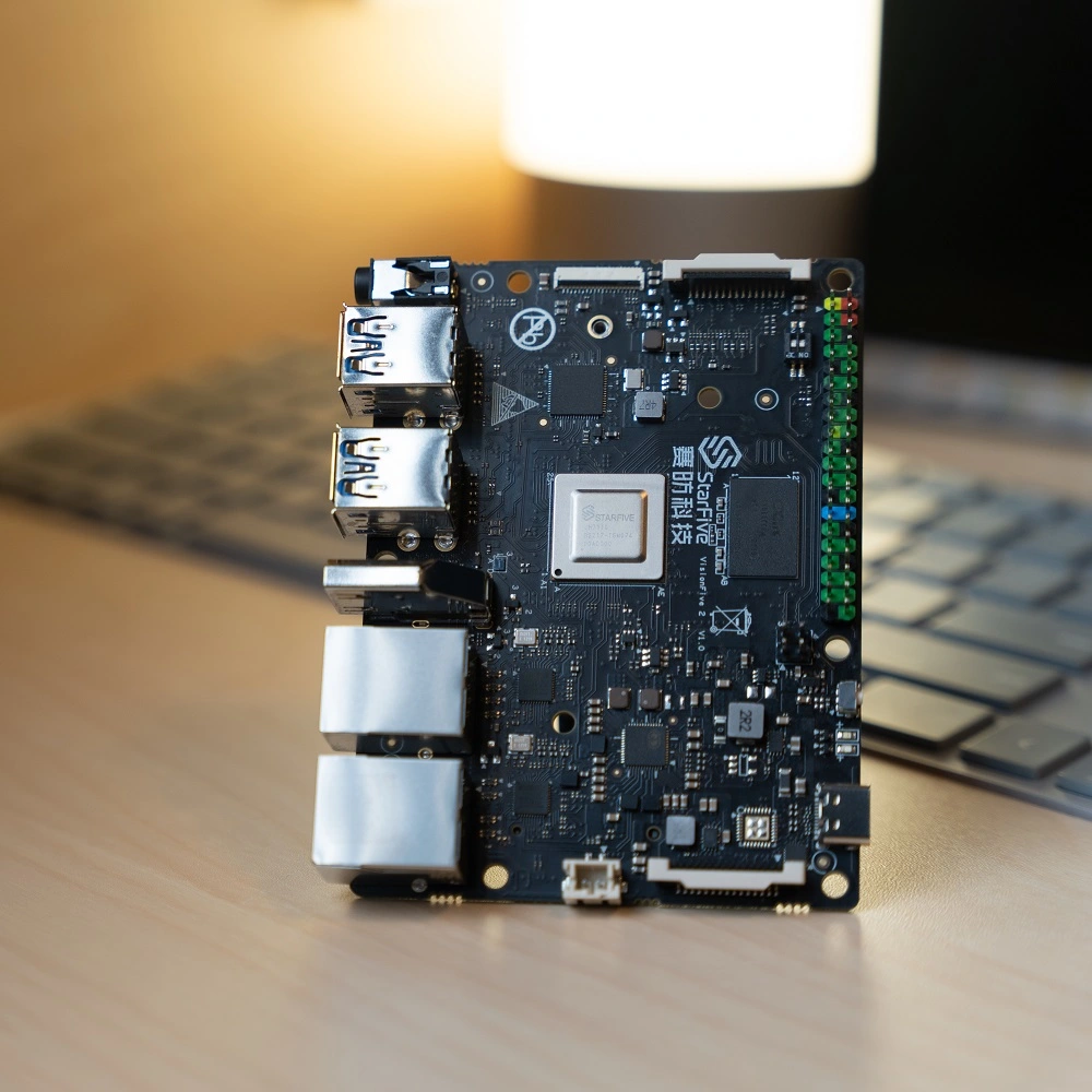 Ordinateur Monocarte Gpu 3d Carte Single-board VisionFive2 RISC-V - Processeur StarFive JH7110 Quad-Core 1.5GHz - 8GB RAM - Compatible Raspberry Pi GPIO Carte RISC-V 4K Décodage
