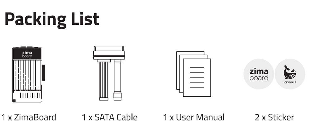 Zimaboard - Single Board Server, SATA 3.0x2, GbE x2, PCle 2.0 4lane x1 -  x86 SBC,  CasaOS, NAS, PVE