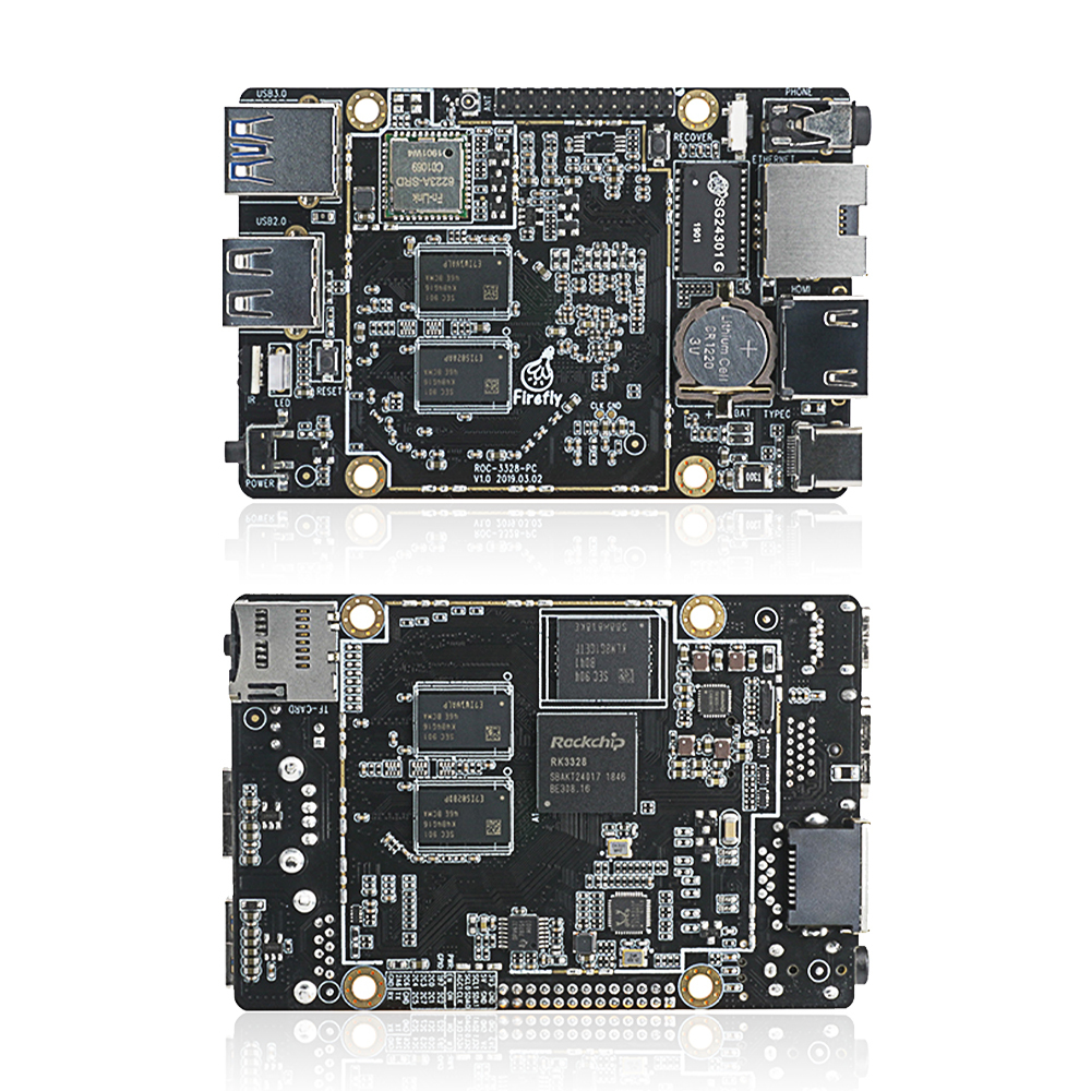 Firefly ROC-RK3328-PC Quad-core 64-bit High-Performance 2GB DDR3 RAM & 8GB eMMC Single Board Computer