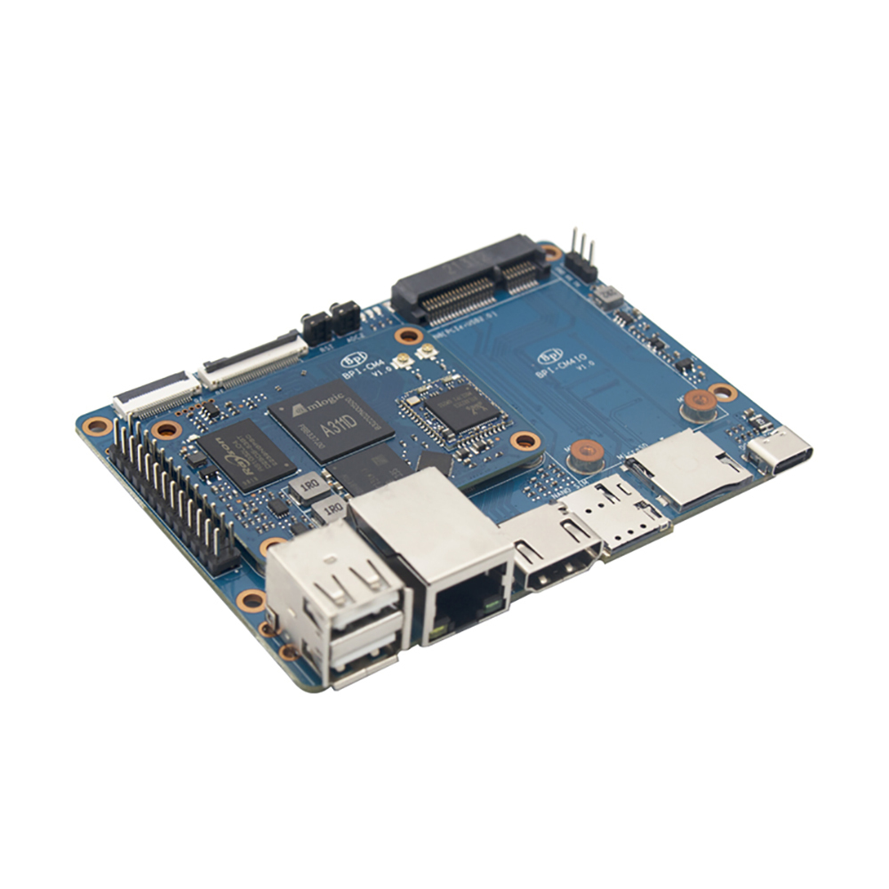 Banana Pi BPI-CM4 Amlogic A311D Quad Core ARM Cortex-A73 4G LPDDR4 16G eMMC Minipcie 26PIN Support HDMI Output Run Android Linux
