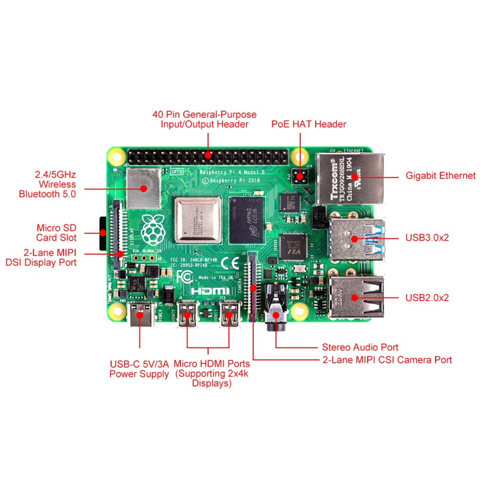 Raspberry Pi 4 Model B - 2GB / 4GB / 8GB