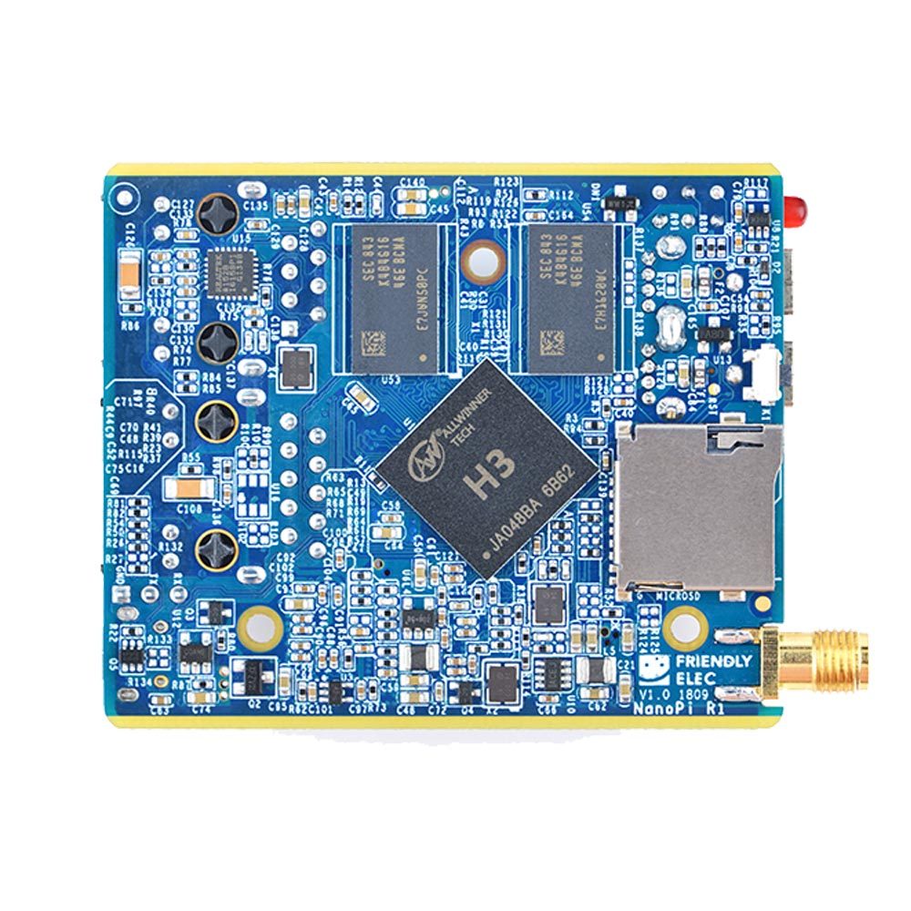 NanoPi R1 Allwinner H3 1GB双以太网端口，Wifi和BT，板载eMMC，带USB和串行端口的loT
