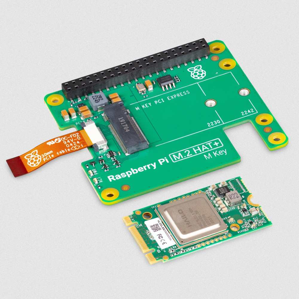 Raspberry Pi AI Kit - Raspberry Pi M.2 HAT+ with a Hailo AI acceleration module，Hailo-8L, 13 TOPS
