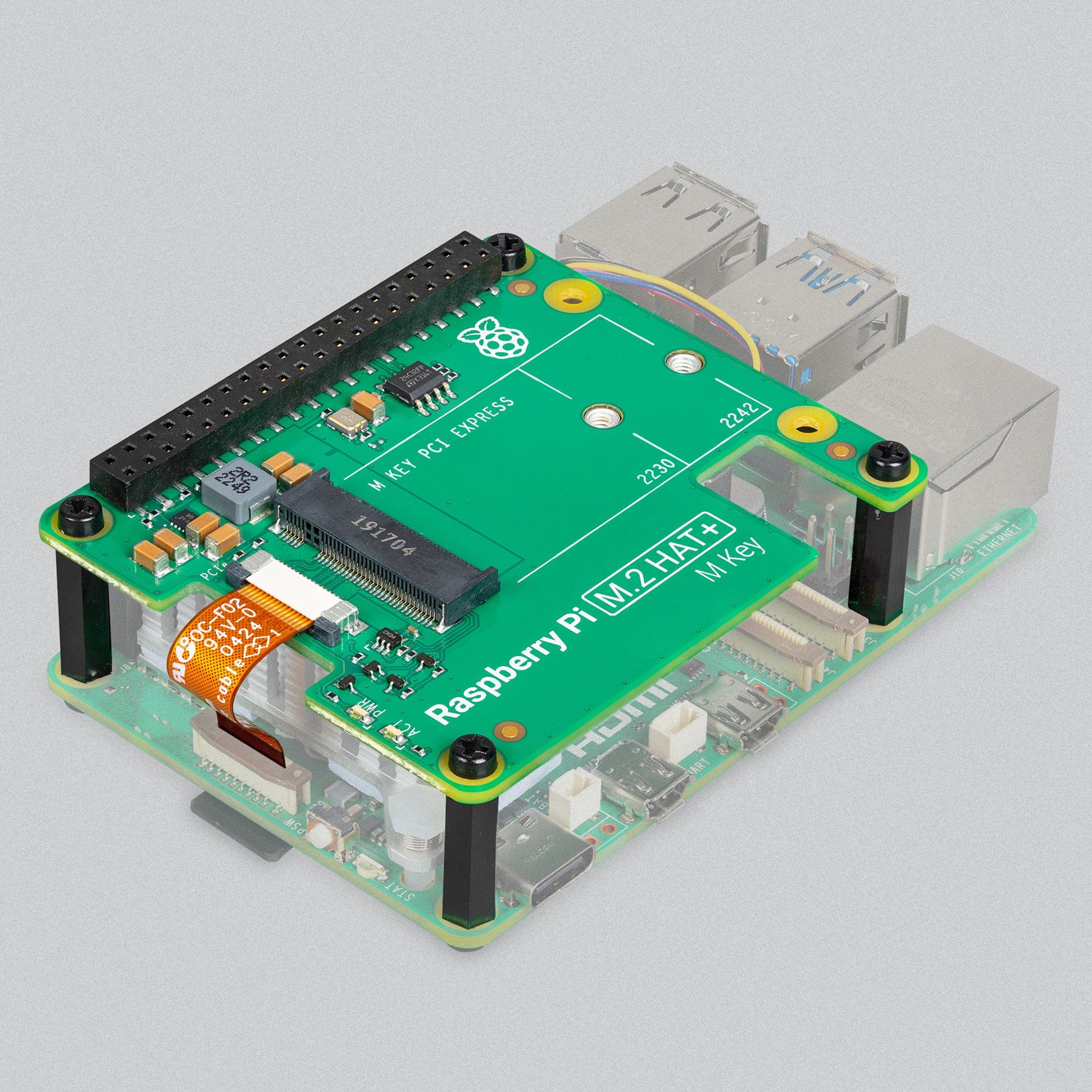 Raspberry Pi AI Kit - Raspberry Pi M.2 HAT+ with a Hailo AI