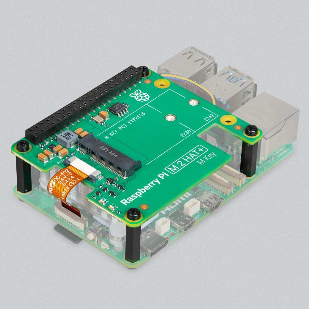 Raspberry Pi AI Kit - Raspberry Pi M.2 HAT+ with a Hailo AI acceleration module，Hailo-8L, 13 TOPS