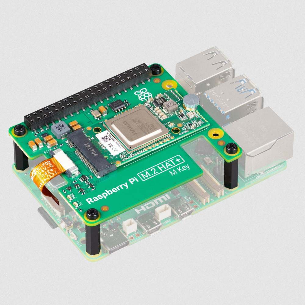 Raspberry Pi AI Kit - Raspberry Pi M.2 HAT+ with a Hailo AI acceleration module，Hailo-8L, 13 TOPS
