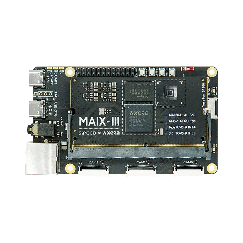 Sipeed M3AXPI artificial intelligence vision AXERA AX620A 14.4 Tops NPU AI ISP low light night vision Linux development 2G RAM