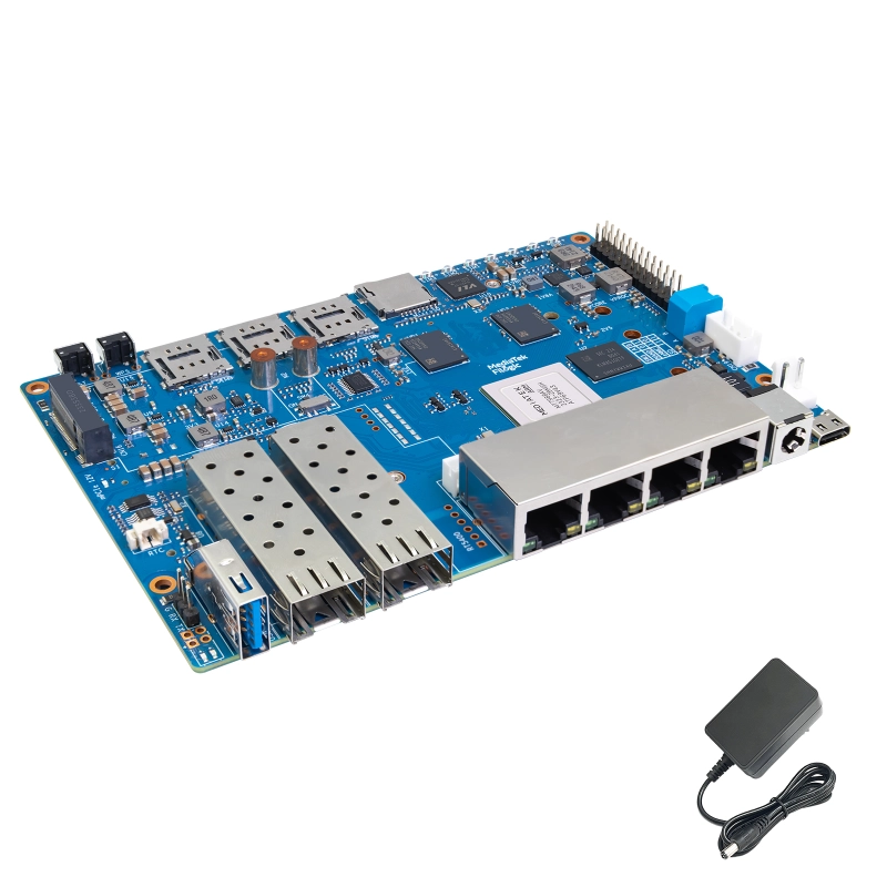 BPI-R4 Router board - MediaTek MT7988A Support WIFI6 WIFI7 10G SFP 4 GbE Port