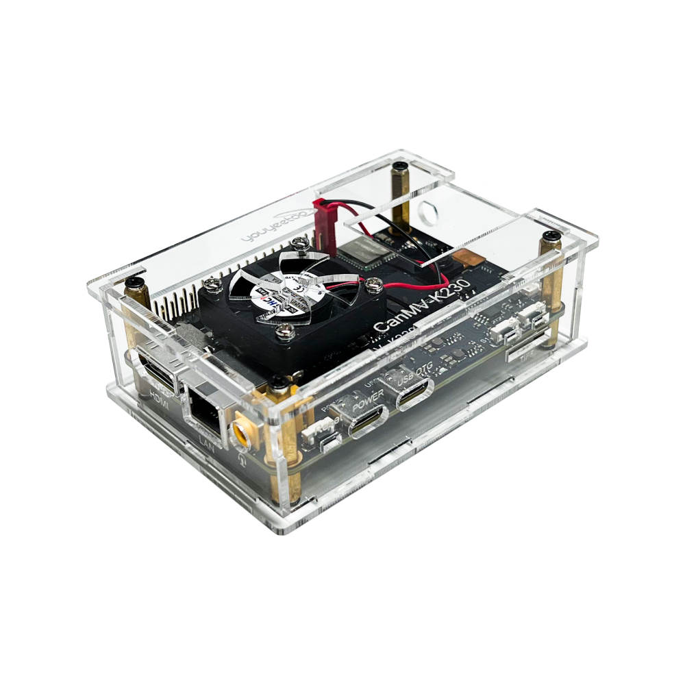 Acrylic shell for CanMV-K230 RISC-V64 Single Board Computer