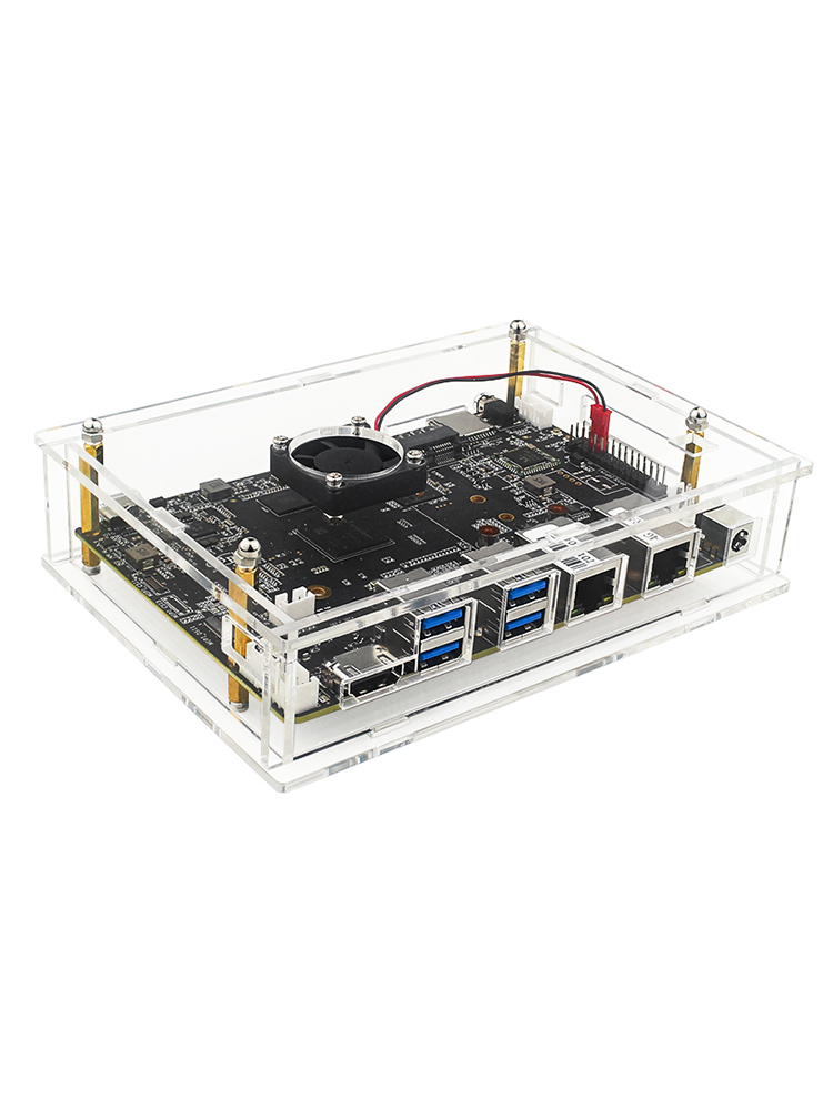 Acrylic case with Fan for BPI F3 -  Banana Pi F3 RISC V Single Board Computer