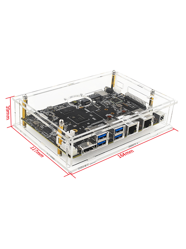 Acrylic case with Fan for BPI F3 -  Banana Pi F3 RISC V Single Board Computer