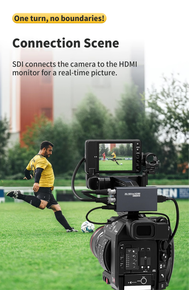 3GSDI to HDMI Converter Cable for Computer Audio and Video 100 Meter Transmission 1080P/60Hz Broadcast Level B