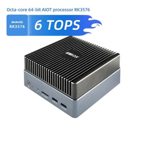youyeetoo AIBOX-3576 AI Box, Octa-core 64-bit processor, up to 2.2GHZ, 6 TOPS NPU, supporting LLaMa2, chatGLM, Large language models
