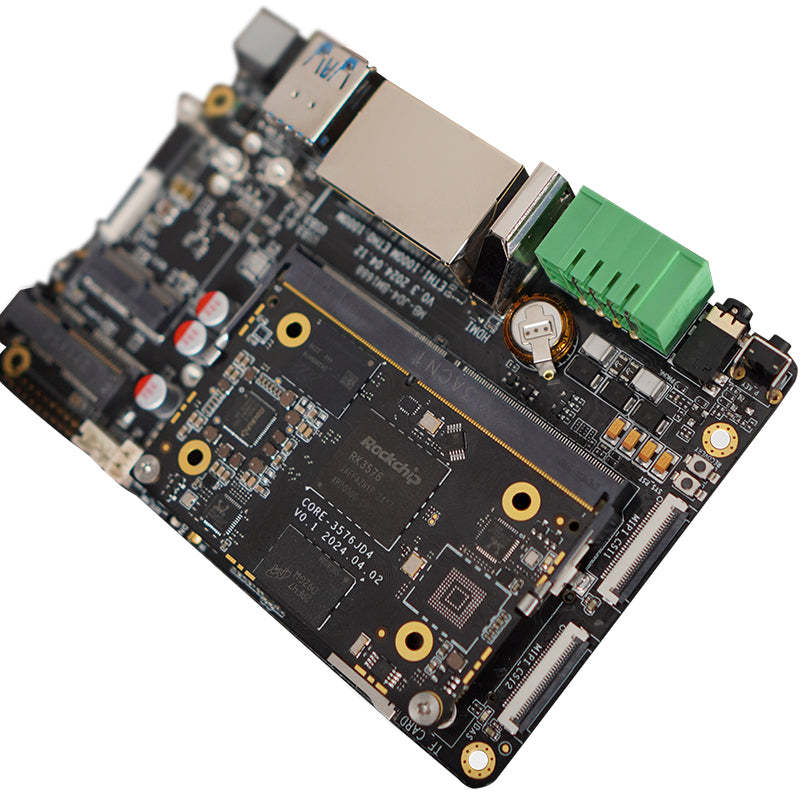 AIO-3576JD4 Low-Power Large-Model Mainboard - AIOT Rockchip RK3576, 4K@120fps, Phoenix connector RS485 Dual RJ45 GbE