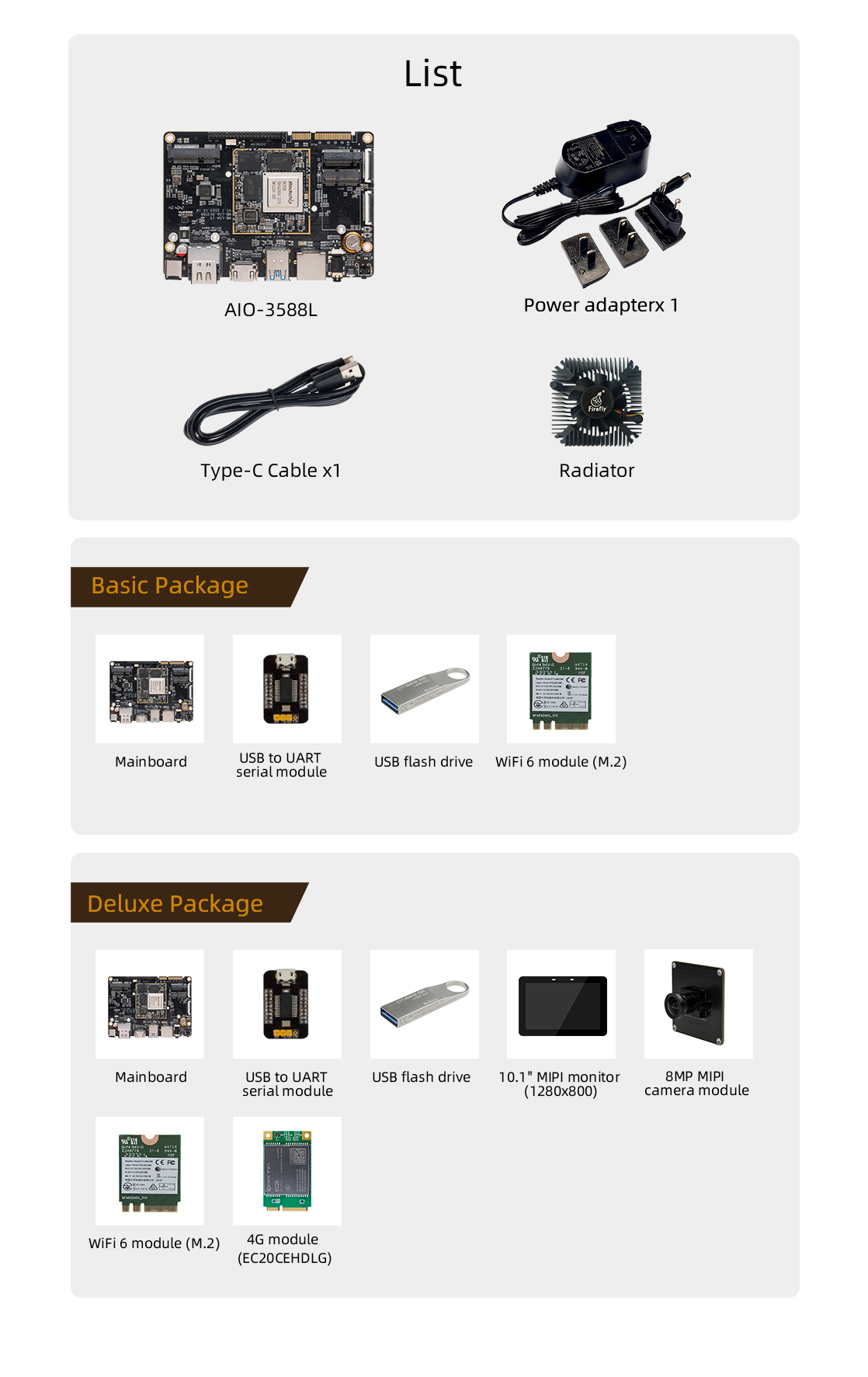 AIO-3588L 8K AI main board - HDMI IN/OUT, PCIE, RK3588, LGA SoM