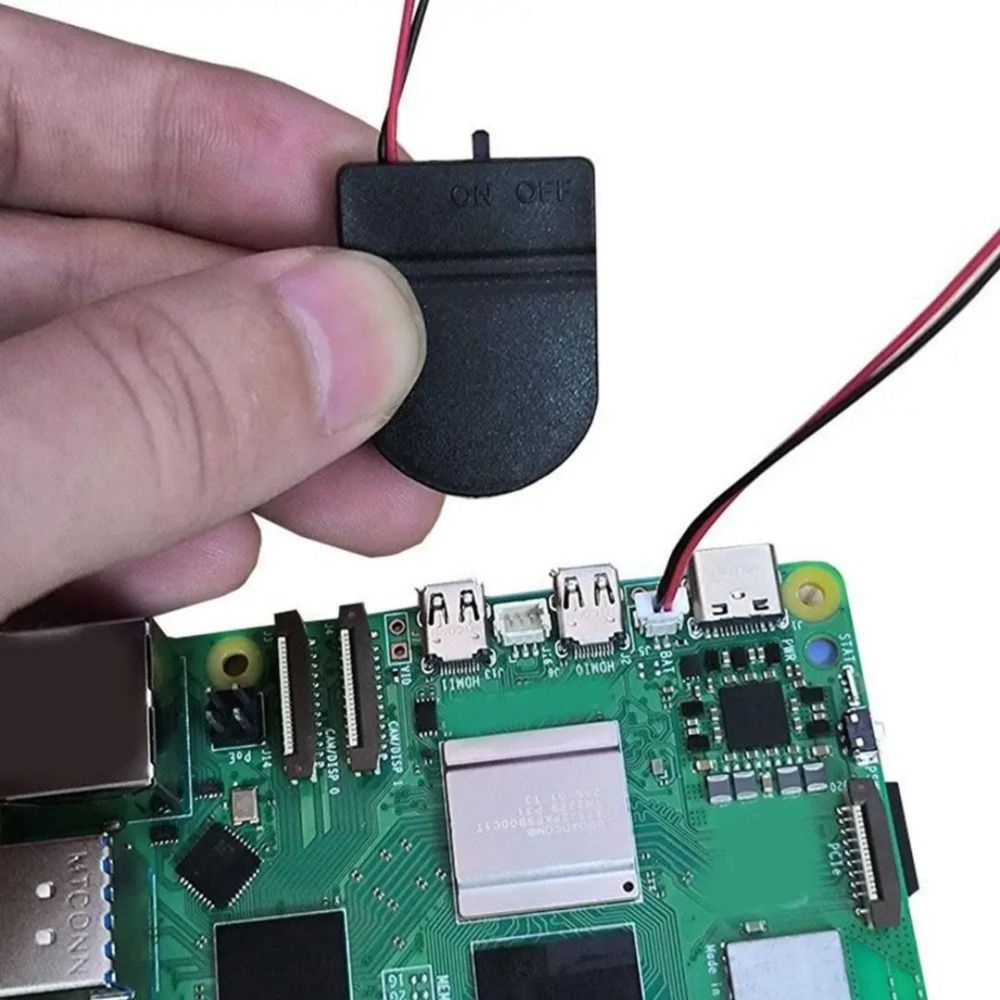 CR2032 RTC Battery Battery Box with ON/OFF Switch - Battery Compartment Battery Connector - Raspberry pi 5 youyeetoo x1