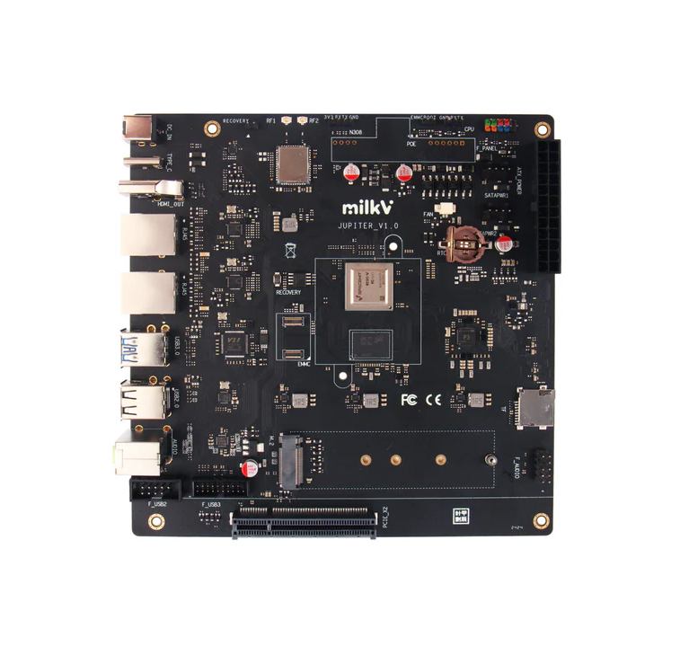 Milk-V Jupiter, Spacemit K1 Octa-core RVA22 RVV1.0 RISC-V SoC, 2TOPS Mini-ITX