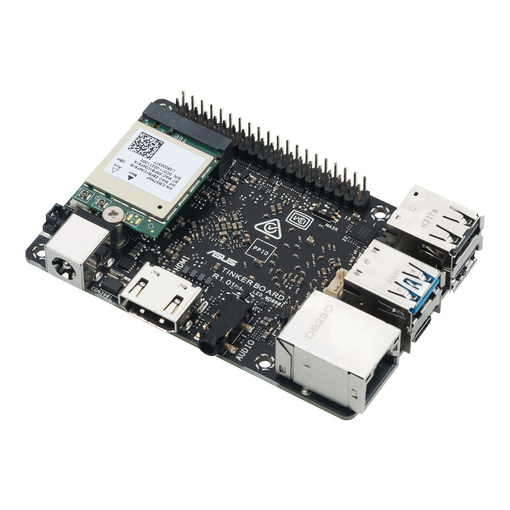youyeetoo Tinker Board 3/3S, 64-bit, quad-core Arm Cortex-A55 up to 1.6GHz, NPU supported and LPDDR4X  2GB/4GB, supports OpenGL ES 1.1/2.0/3.2 OpenCL 2.0, Vulkan 1.1