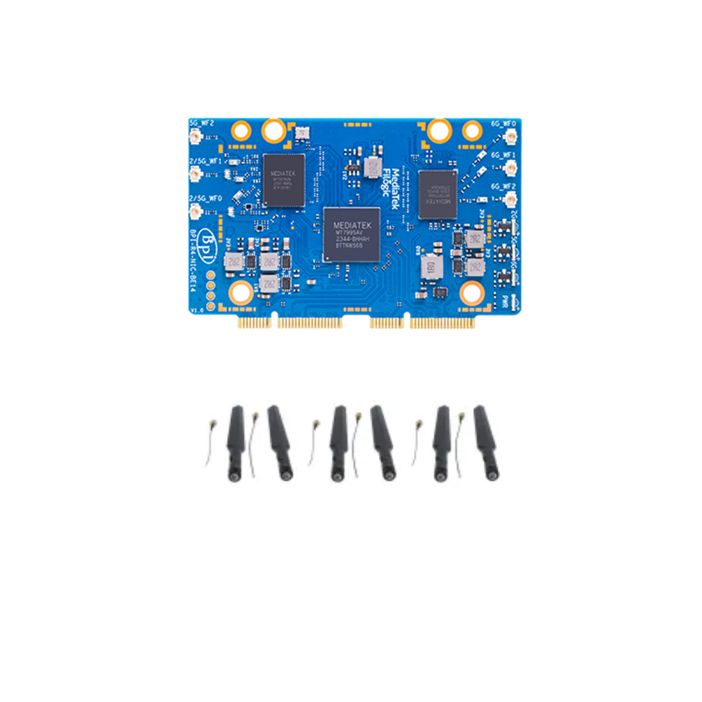 BPI-R4 Router board - MediaTek MT7988A Support WIFI6 WIFI7 10G SFP 4 GbE Port