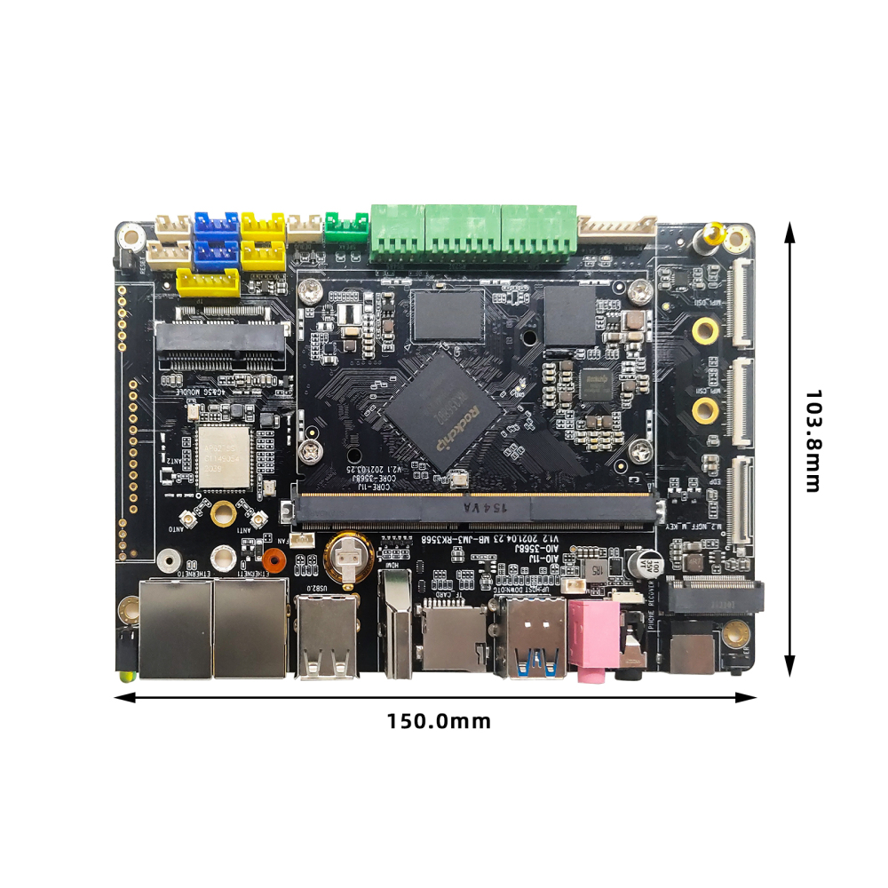 youyeetoo Core-3568J AI Core Board 4GB+32GB RockChip RK3568 quad-core 64-bit  Integrated co-processors supports GPU, VPU, NPU