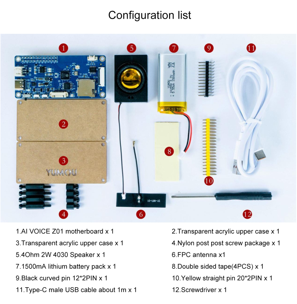 ESP32-AIVoice-Z01,ESP32-S3 AI Big Model Speech Development Kit Voice Assistant Chatbot, Multi-model, One-click Deployment, Low cost