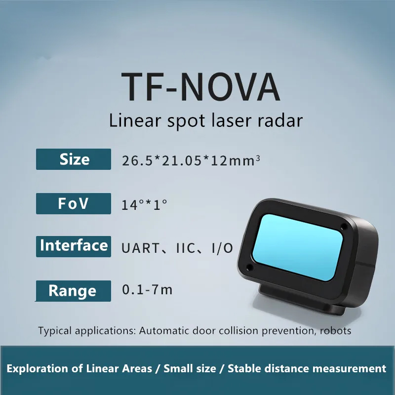 TF-NOVA Lidar Sensor - 0.1~7 Meter, 100Hz, 5g,100Klux, 5V UART IIC I/O Interface - Arduino Raspberry Pixhawk