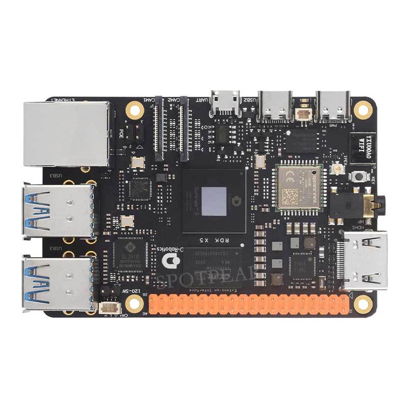 D-Robotics RDK X5 Development Kit with 10 TOPS AI Chip, 8-core CPU, Rich Interfaces for Smart Robot Applications