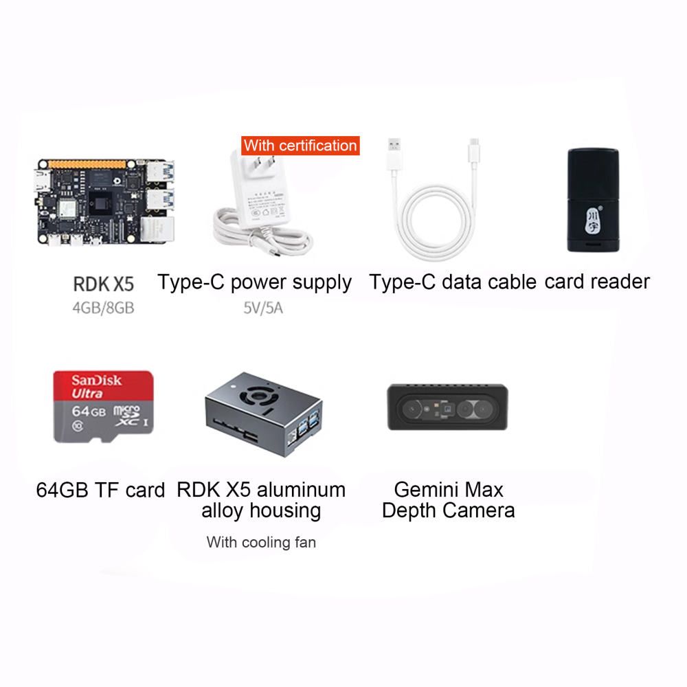 D-Robotics RDK X5 Development Kit with 10 TOPS AI Chip, 8-core CPU, Rich Interfaces for Smart Robot Applications